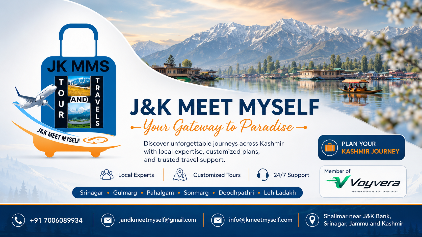 J&K Meet Myself Tour and Travels Srinagar – Verified Kashmir Travel Agency on Voyvera